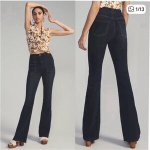 Pilcro and the Letterpress 27 The Icon high waist Dark Blue Flared wide leg Jean